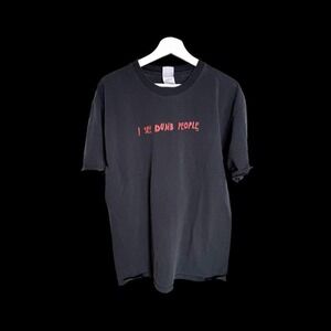 Vintage 90's Funny Steve And Barry's I See Dumb People Tshirt Large Black Hole
